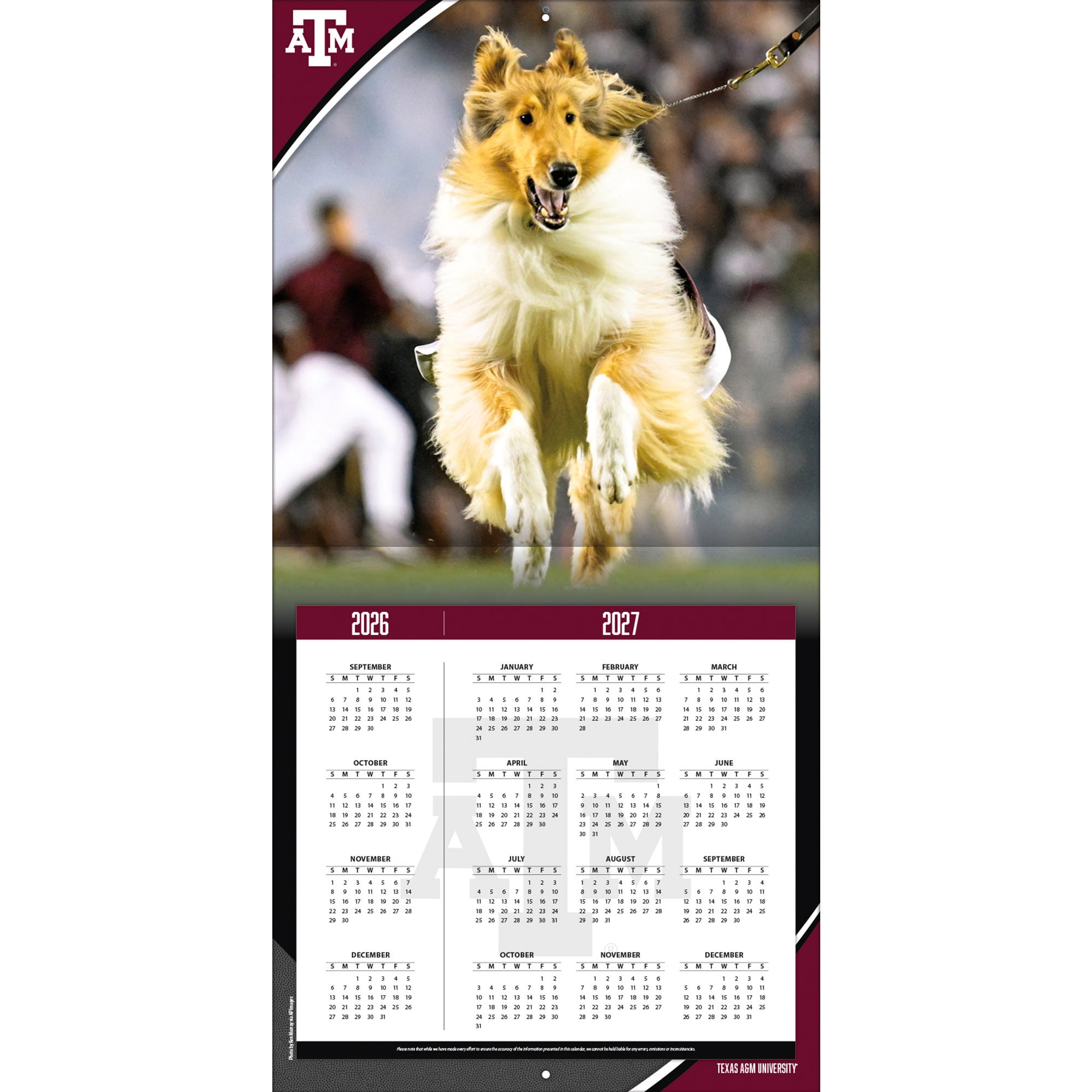 Texas A&M Aggies 2027 12” x 12” Team Wall Calendar