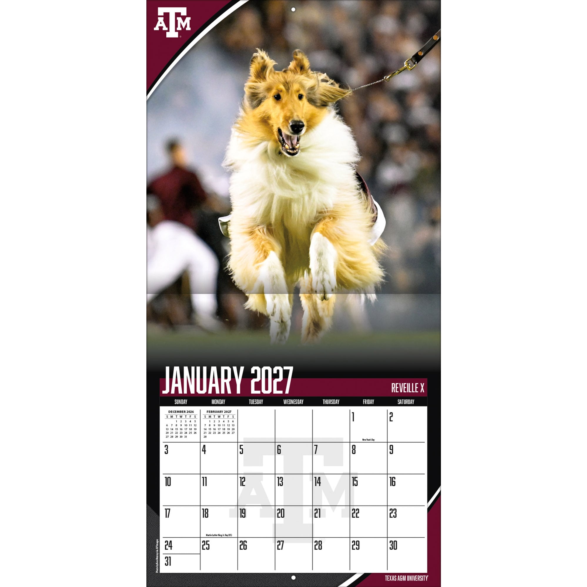 Texas A&M Aggies 2027 12” x 12” Team Wall Calendar
