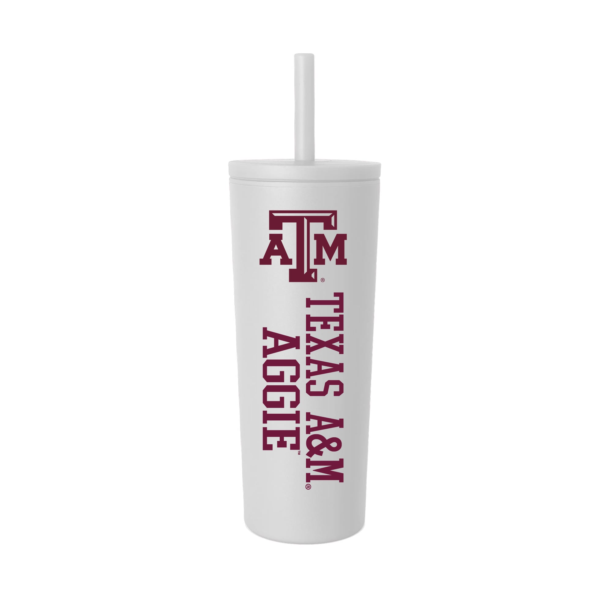 Gobelet isotherme à paille anti-déversement Texas A&M Aggies de 710 ml (24 oz)
