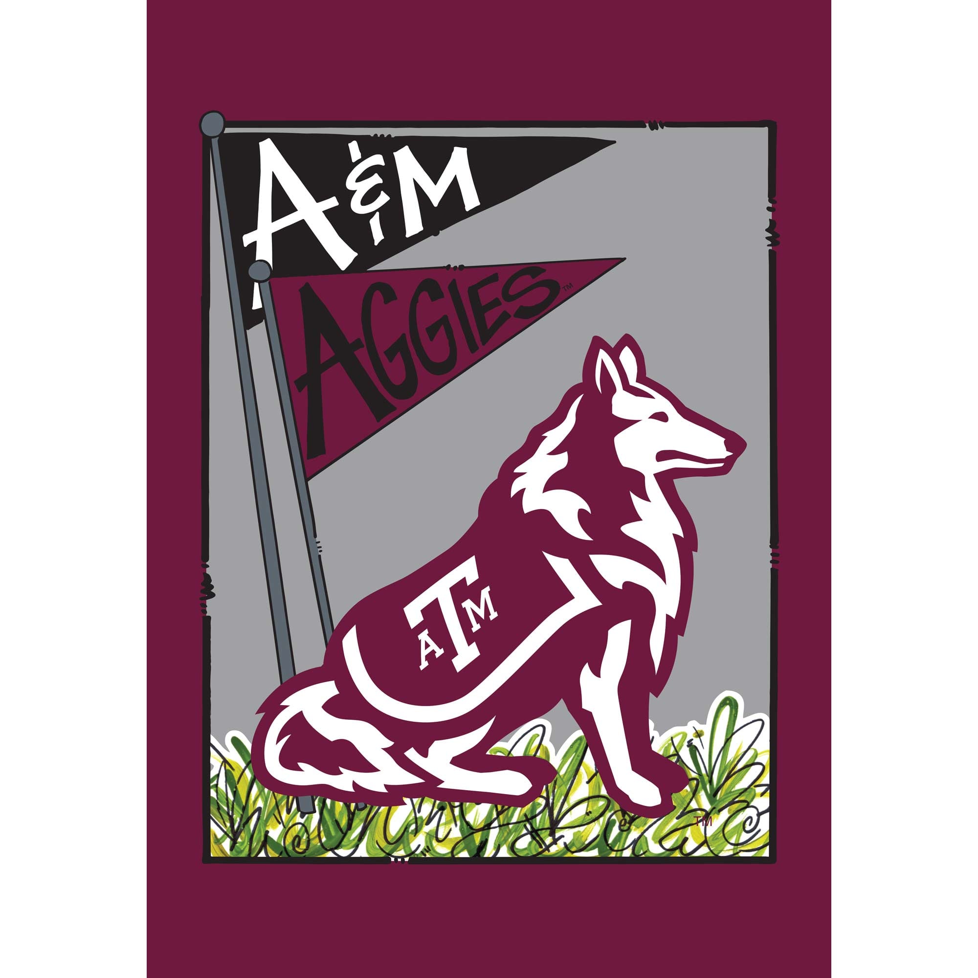 Drapeau de maison double face Texas A&M Aggies 28" x 40"