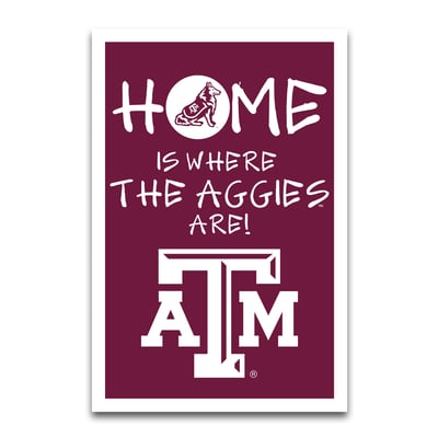 Drapeau de jardin Texas A&M Aggies « Home Is Where » (30 x 45 cm)