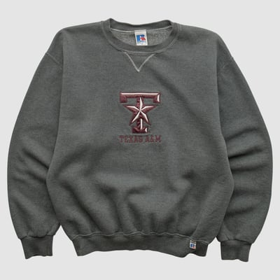 Texas A&M Aggies Russell 2000s Sweatshirt - Charcoal - S by Fanatics Real Vintage