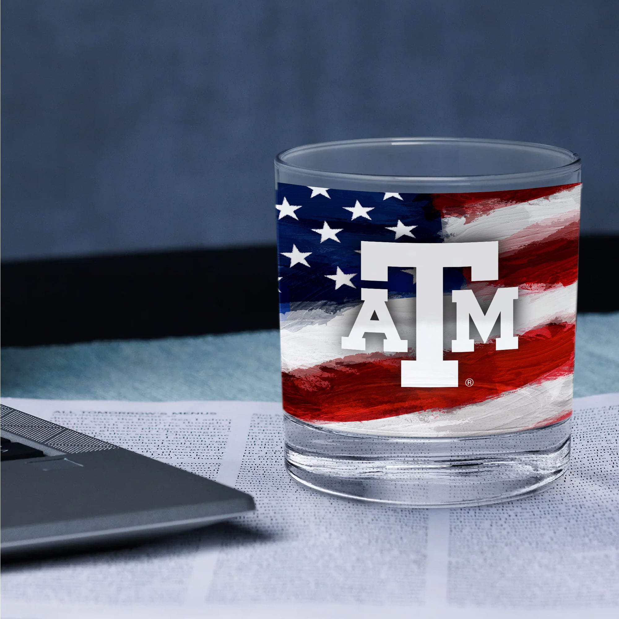 Ensemble de deux verres à whisky Americana de 414 ml (14 oz) aux couleurs des Texas A&M Aggies