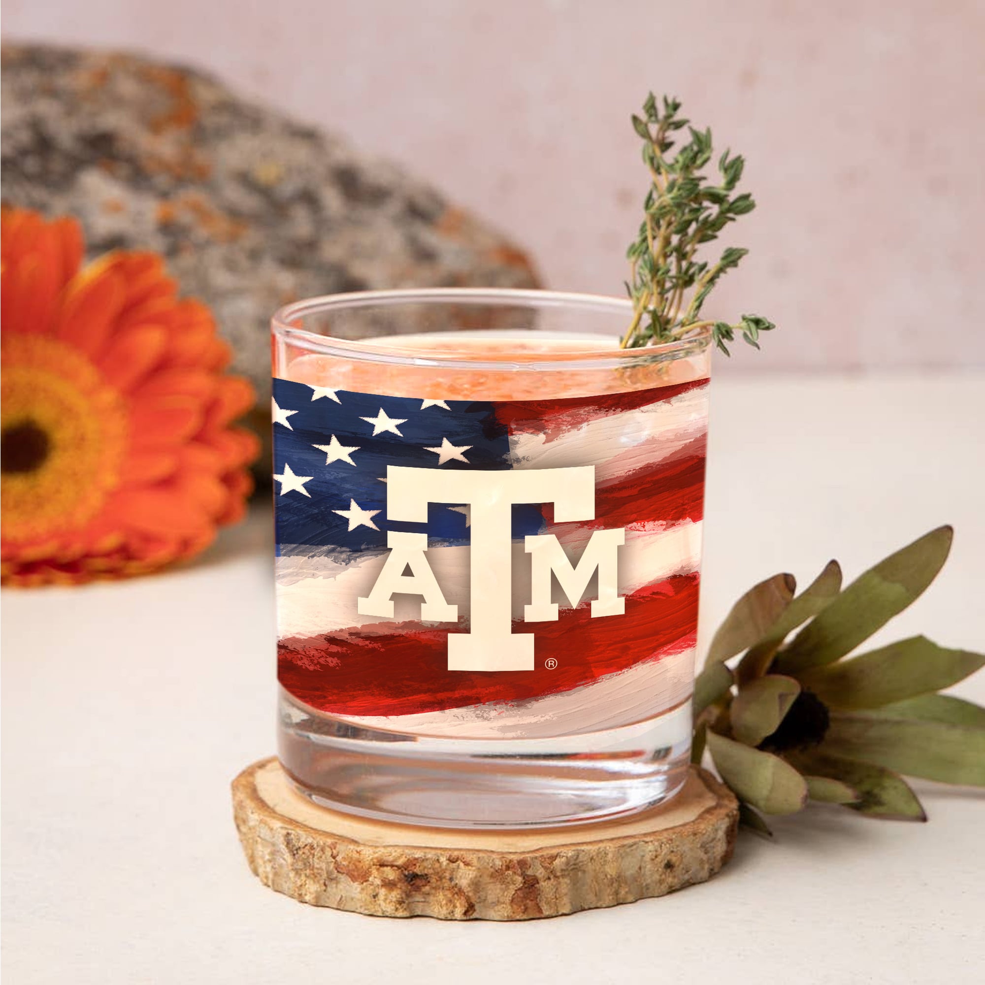 Ensemble de deux verres à whisky Americana de 414 ml (14 oz) aux couleurs des Texas A&M Aggies