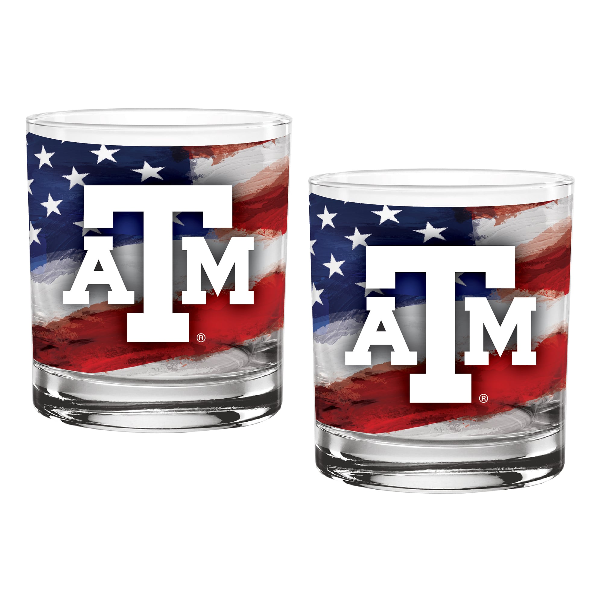 Ensemble de deux verres à whisky Americana de 414 ml (14 oz) aux couleurs des Texas A&M Aggies