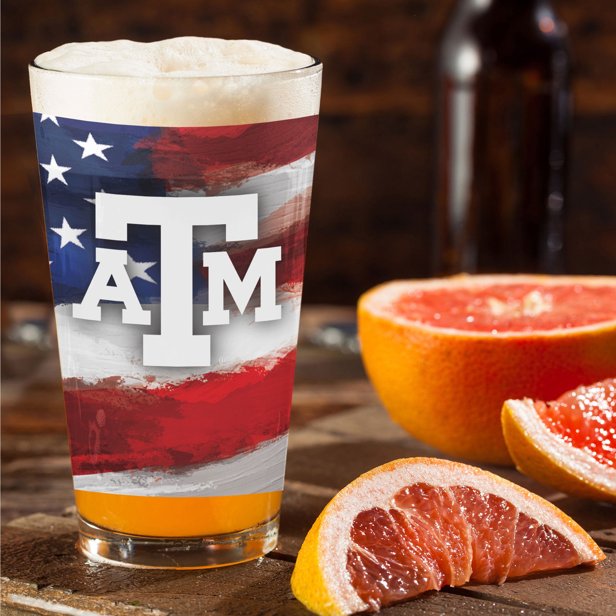 Ensemble de deux verres à bière de style américain de 473 ml (16 oz) aux couleurs des Texas A&M Aggies