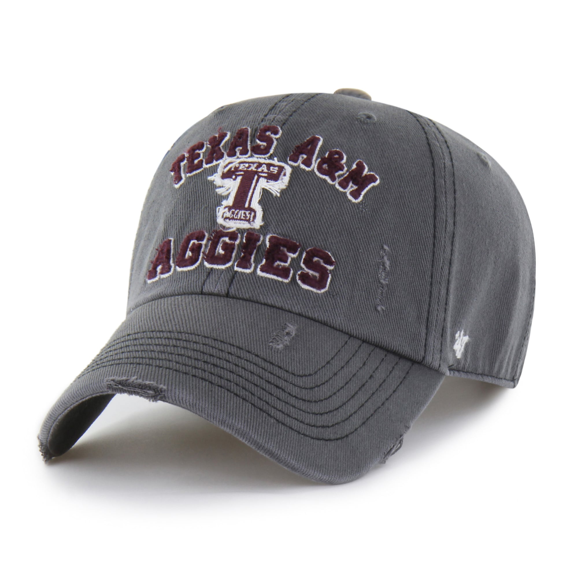 Unisex '47 Charcoal Texas A&M Aggies Well-Worn Seymore Clean Up Adjustable Hat
