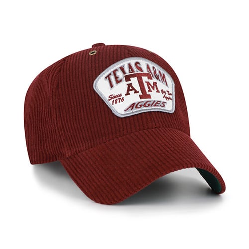 Casquette unisexe ajustable '47 Maroon Texas A&M Aggies Accordia en velours côtelé MVP