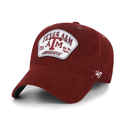 Casquette unisexe ajustable '47 Maroon Texas A&M Aggies Accordia en velours côtelé MVP