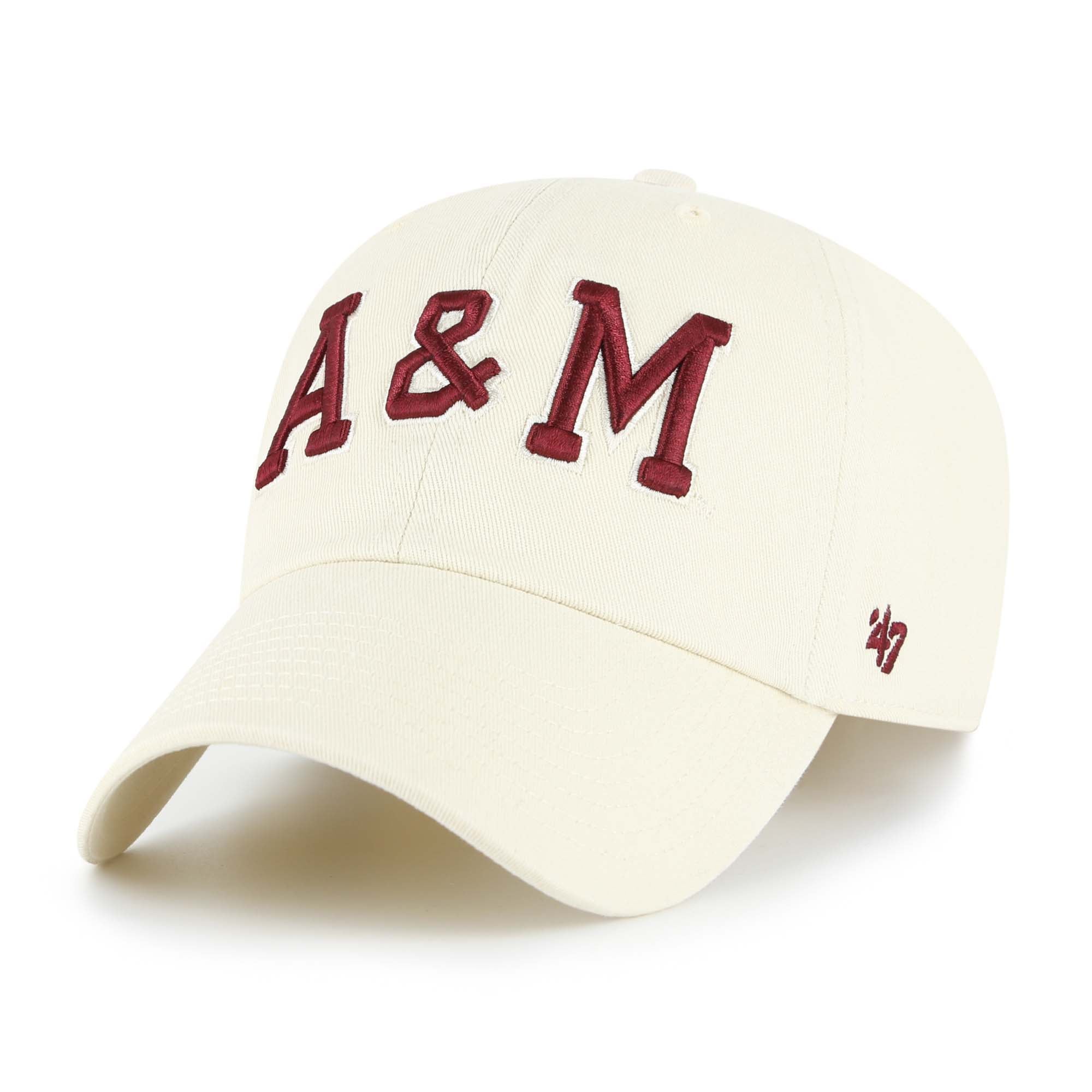 Unisex '47 Texas A&M Aggies White Clean Up Adjustable Hat
