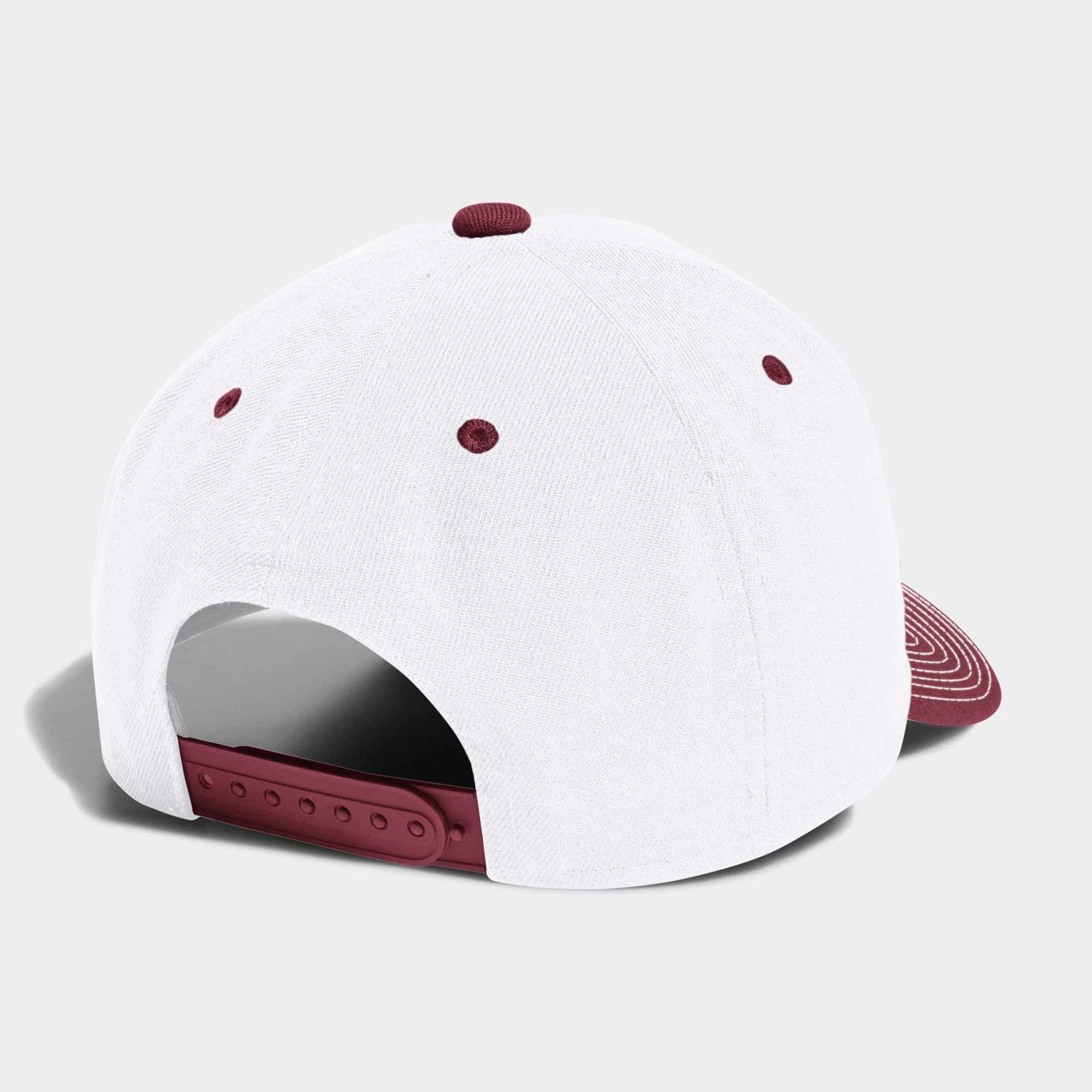 Unisex adidas White/Maroon Texas A&M Aggies 2026 Sideline A-Frame Adjustable Hat