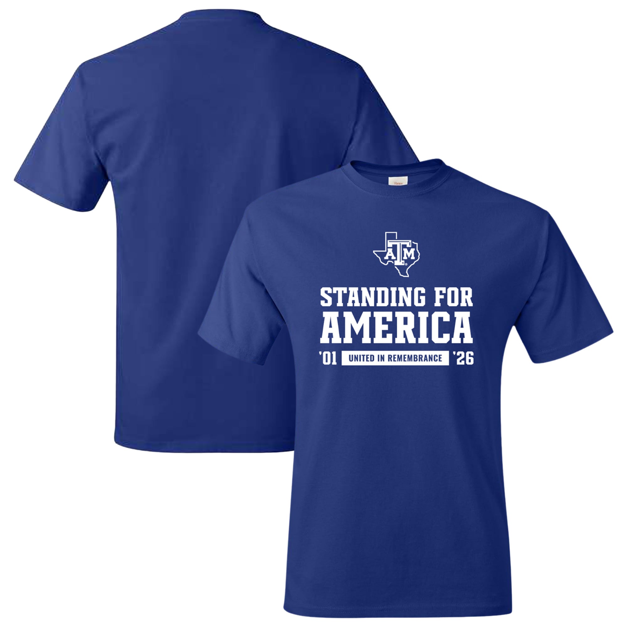 T-shirt unisexe blanc Texas A&M Aggies « Standing for America »
