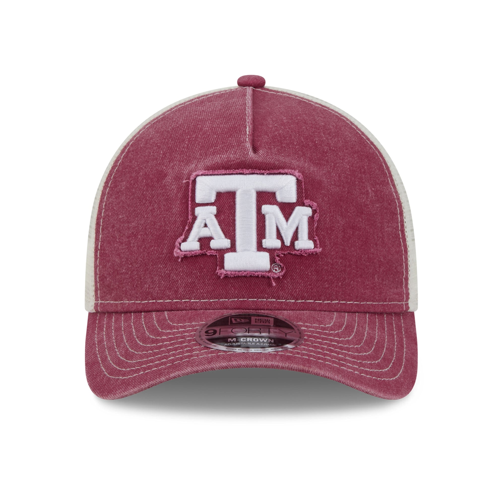 Casquette trucker unisexe New Era bordeaux Texas A&M Aggies à motif dégradé 9FORTY
