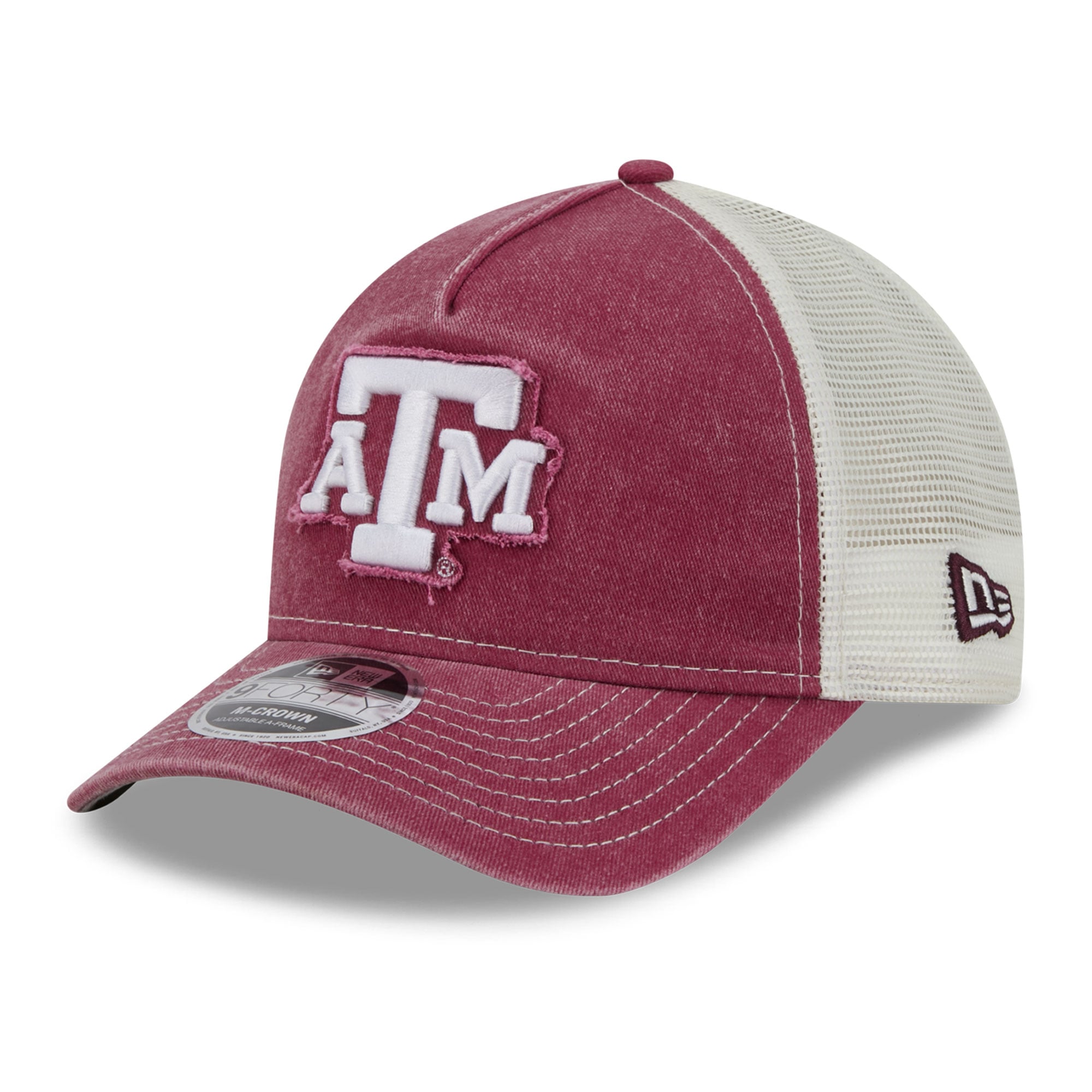 Casquette trucker unisexe New Era bordeaux Texas A&M Aggies à motif dégradé 9FORTY