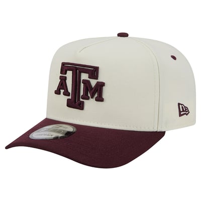 Texas A&M Aggies New Era Unisex A-Frame 9FIFTY Snapback Hat - White/Maroon