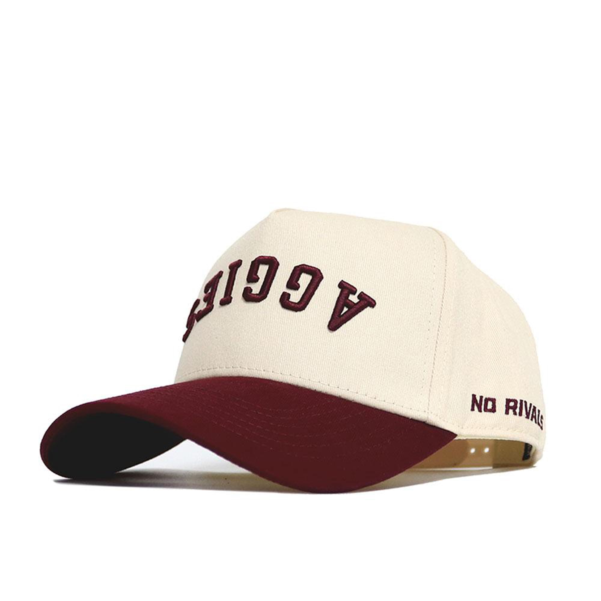 Casquette unisexe No Rivals naturelle/bordeaux Texas A&M Aggies à couleurs classiques inversées, ajustable