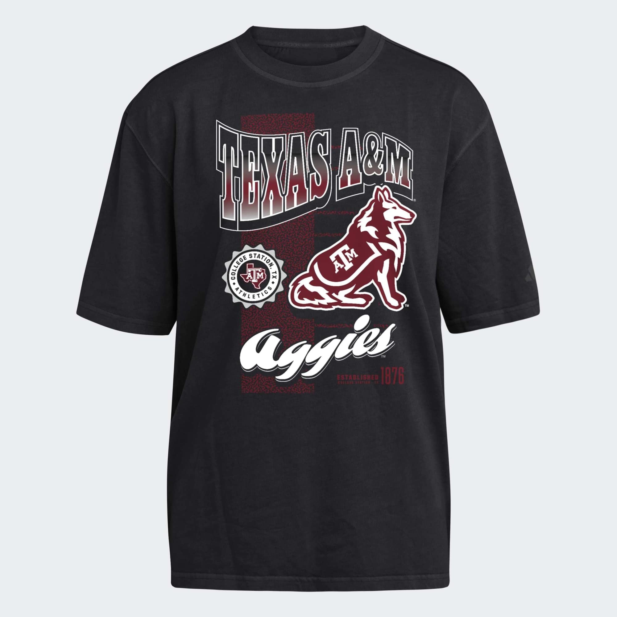 Women's adidas Black Texas A&M Aggies Premium Fashion T-Shirt