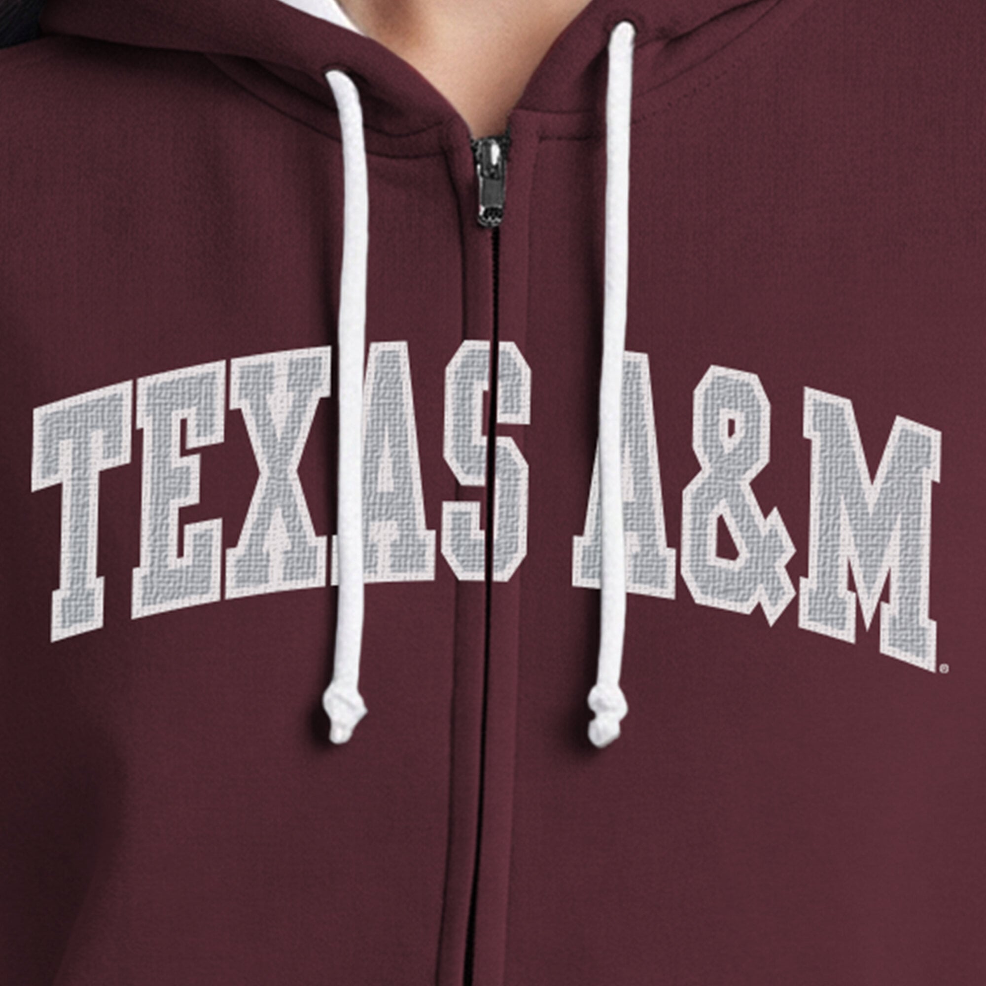 Women's Champion Maroon Texas A&M Aggies Arch Full-Zip Fleece Hoodie