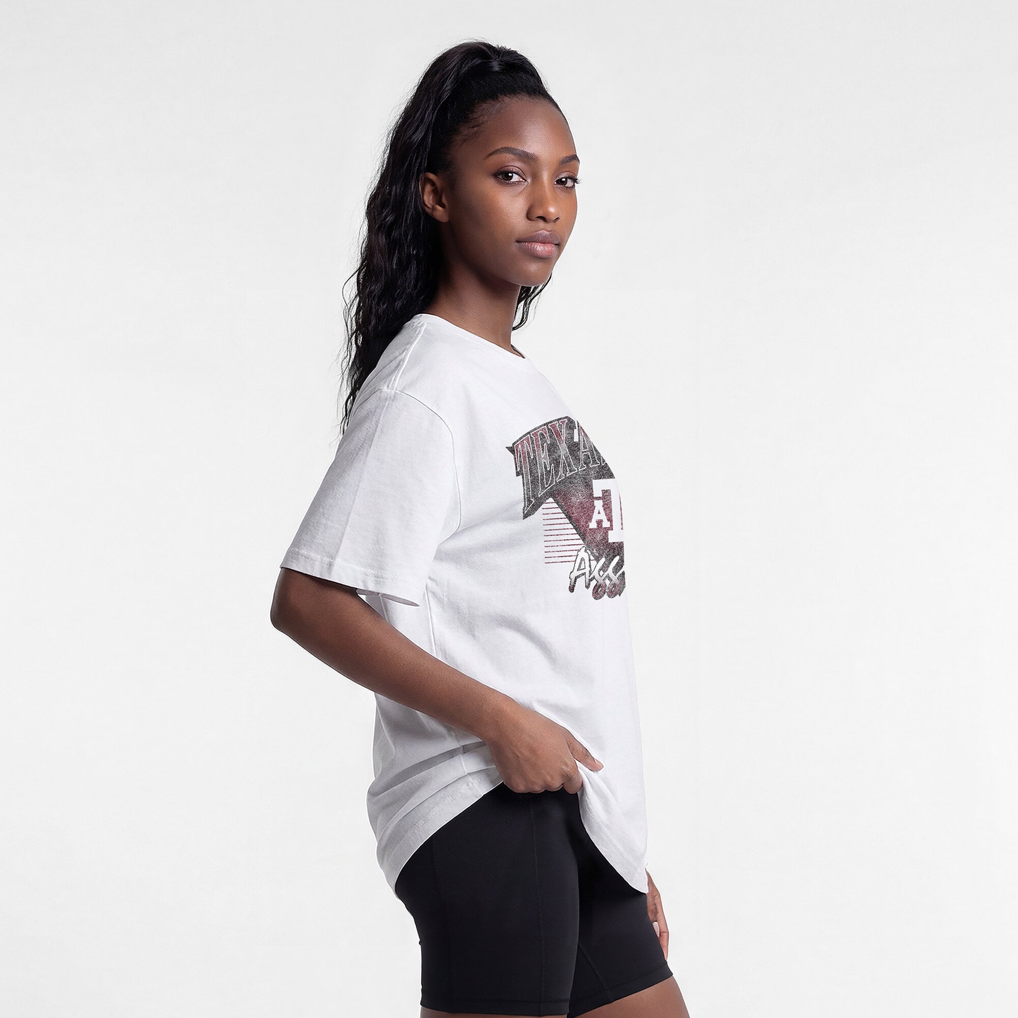 Women's Champion White Texas A&M Aggies Retro Oversized T-Shirt