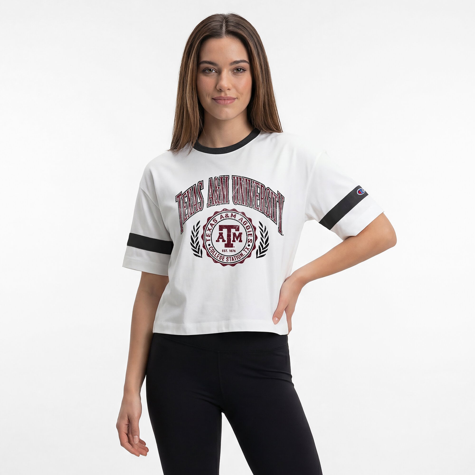 Women's Champion White Texas A&M Aggies Retro Oversized T-Shirt