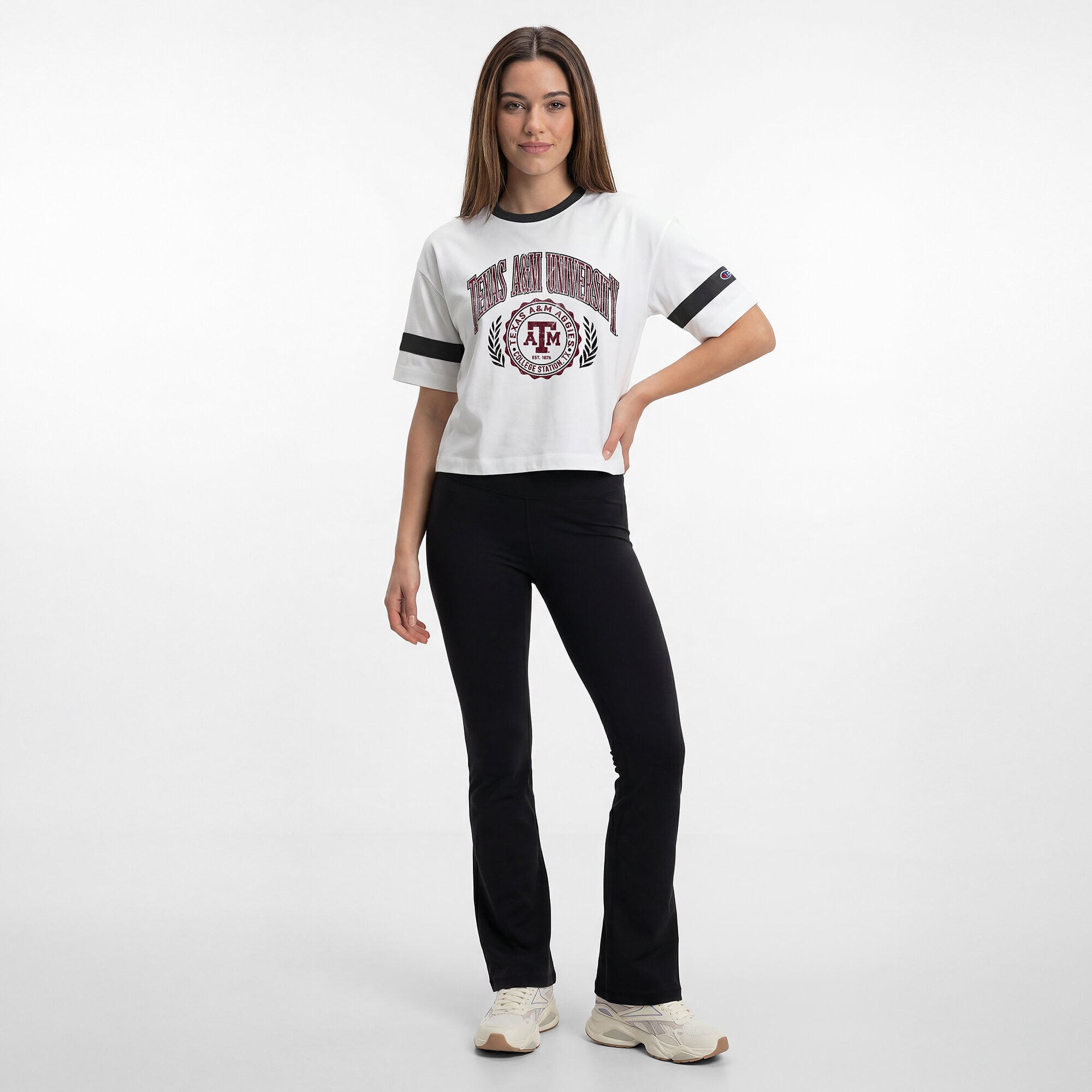 Women's Champion White Texas A&M Aggies Retro Oversized T-Shirt