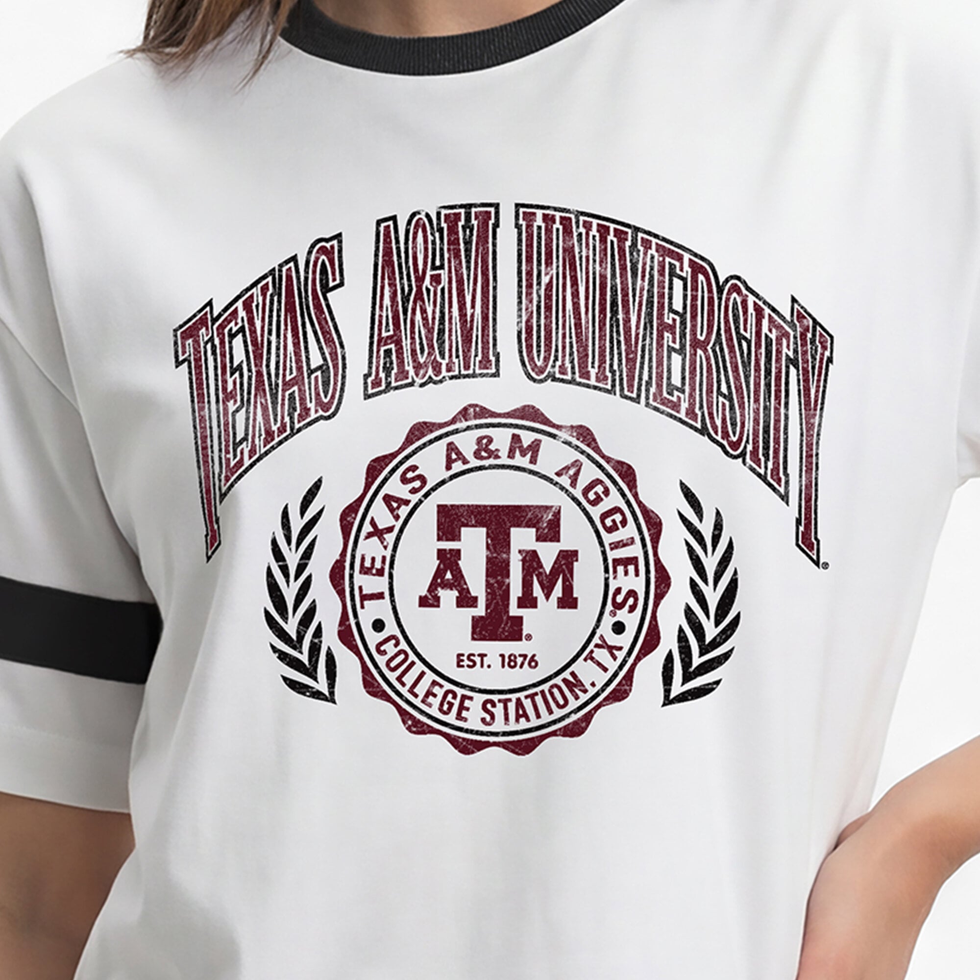 Women's Champion White Texas A&M Aggies Retro Oversized T-Shirt