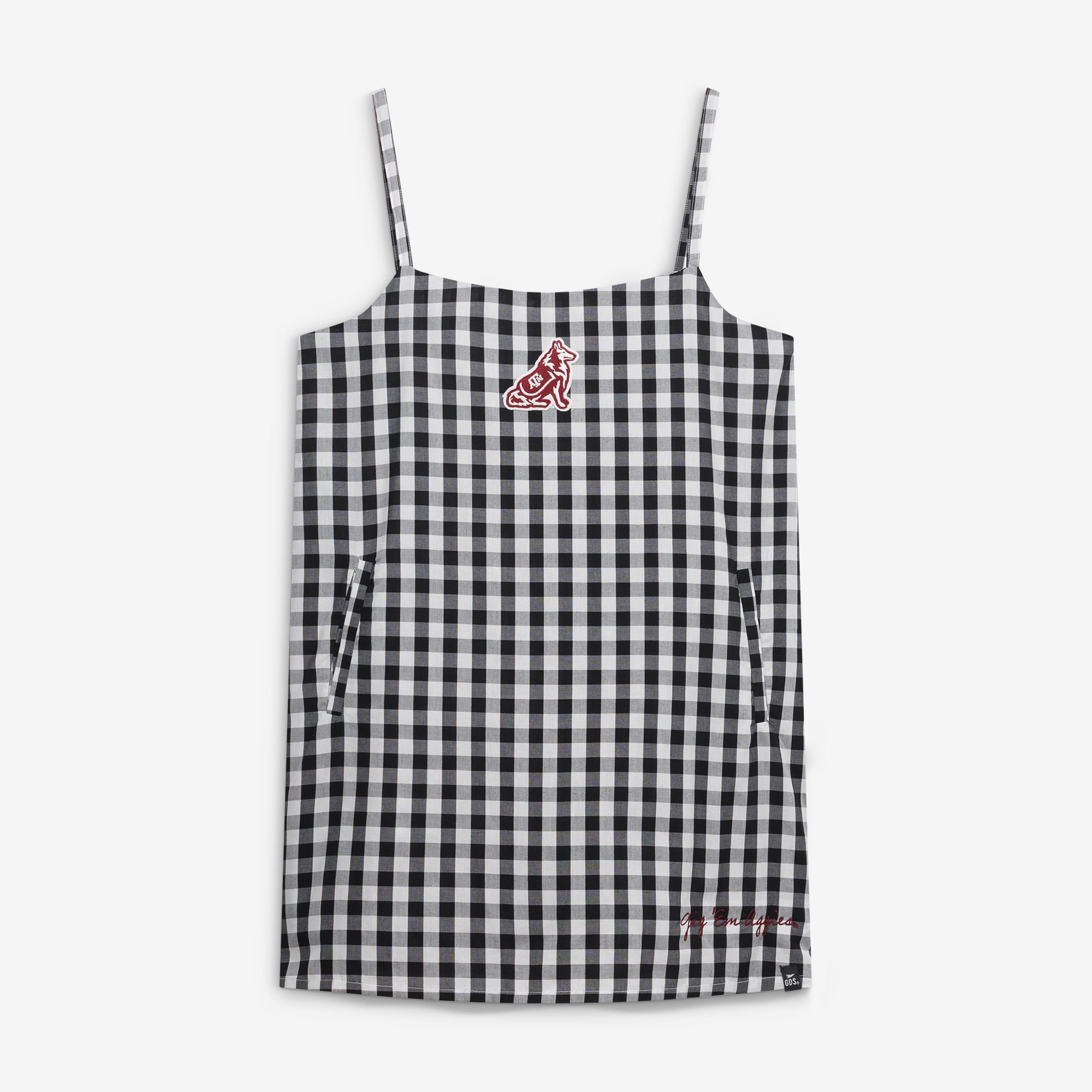 Robe-jupe-short à carreaux vichy noirs Texas A&M Aggies pour femmes, idéale les jours de match.