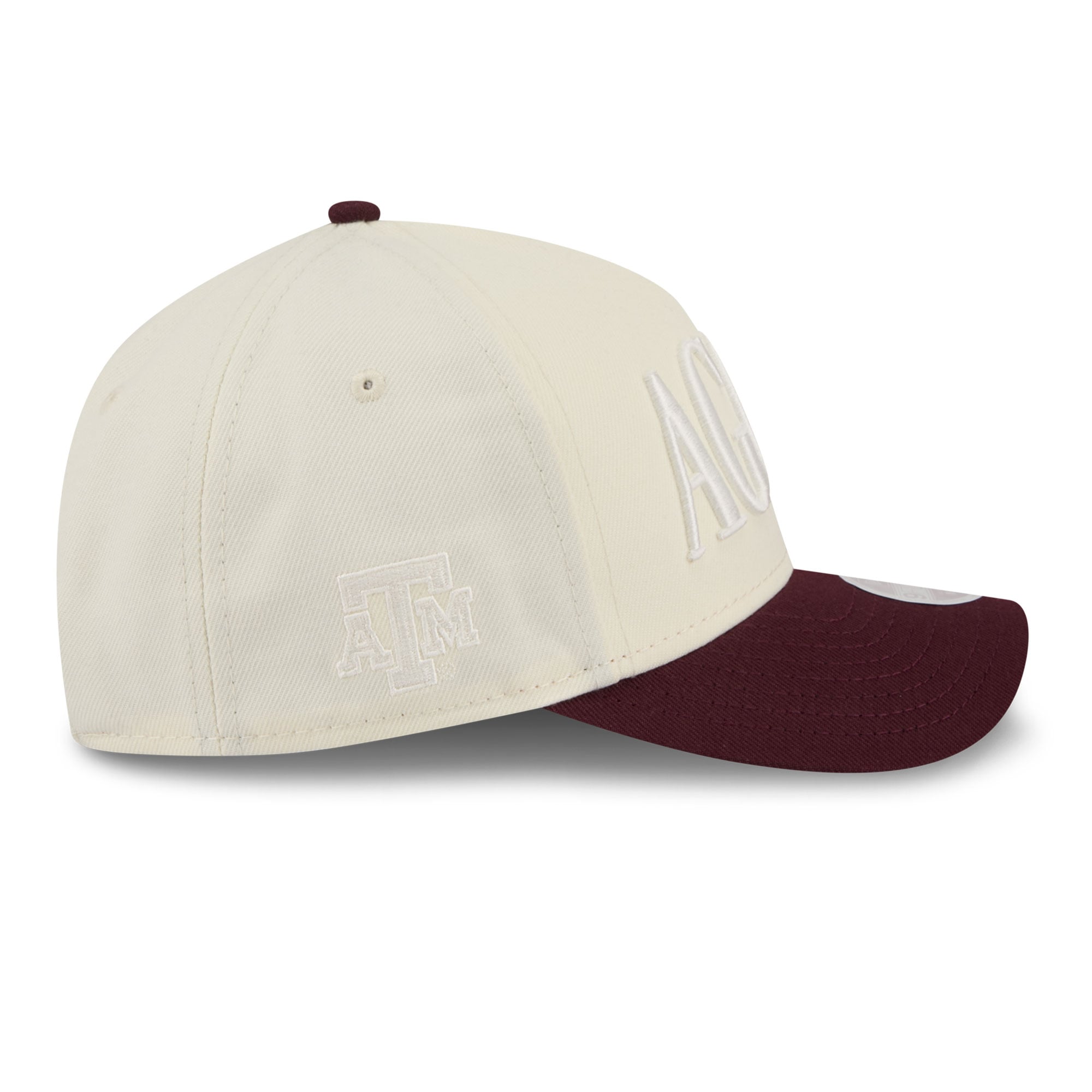 Casquette ajustable New Era blanche et bordeaux Texas A&M Aggies 9FORTY pour femme