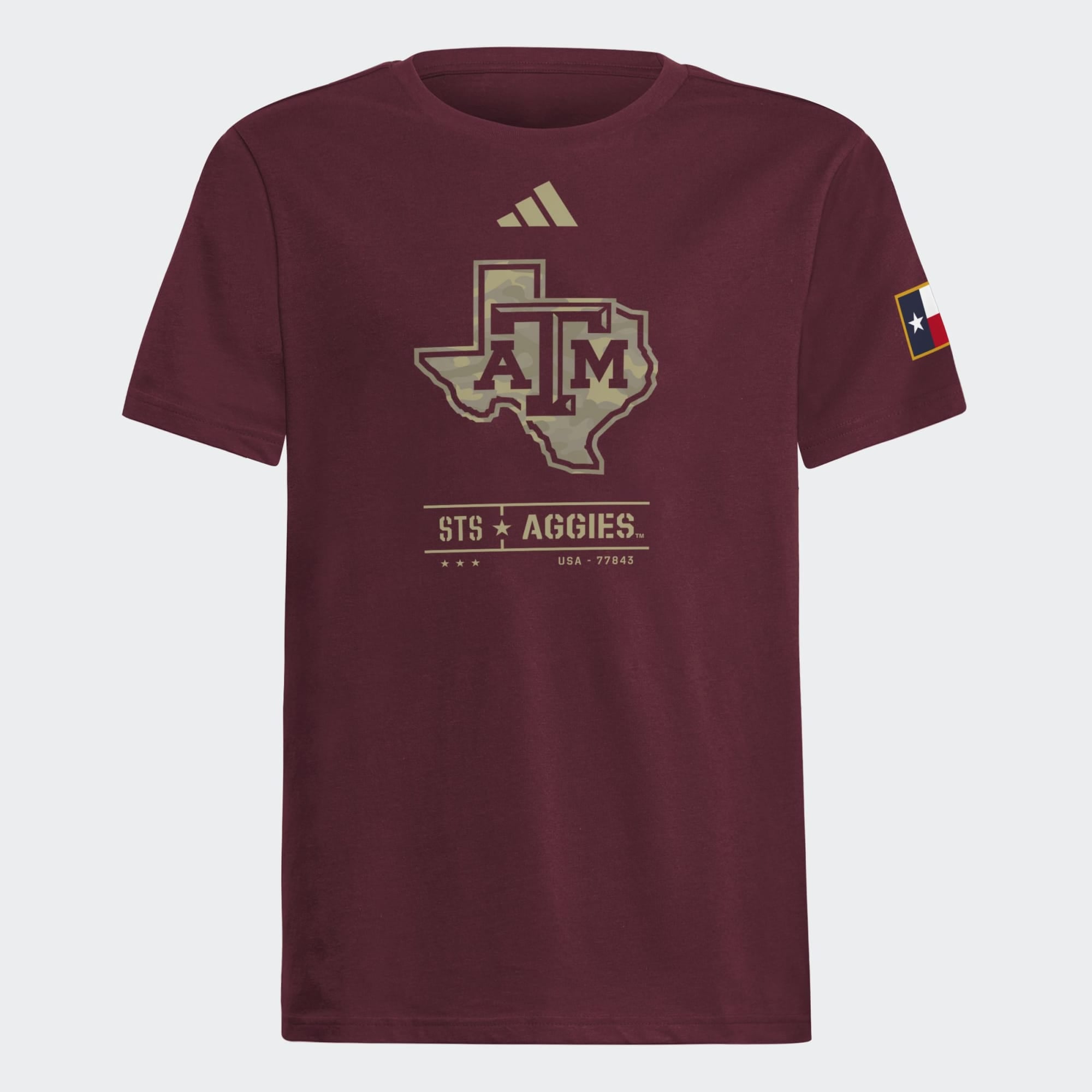 Youth adidas Maroon Texas A&M Aggies Honor & Support T-Shirt