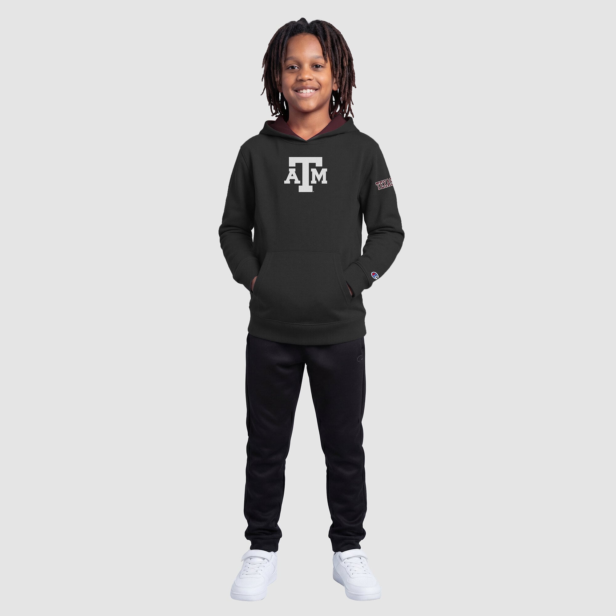 Sweat à capuche en polaire Youth Champion Black Texas A&M Aggies