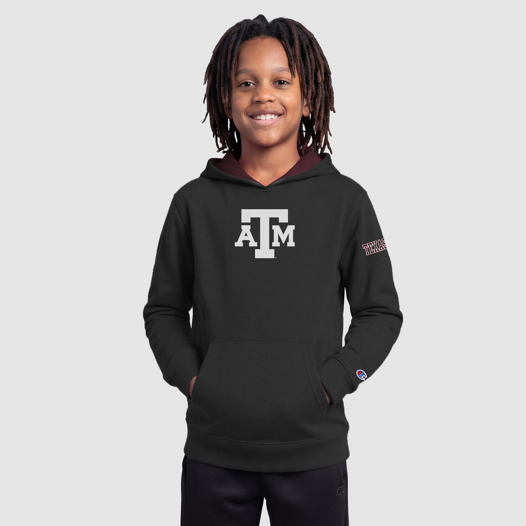 Sweat à capuche en polaire Youth Champion Black Texas A&M Aggies