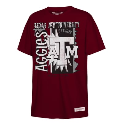  Texas A&M Aggies Mitchell & Ness Youth 90s Retro Poster T-Shirt - Maroon
