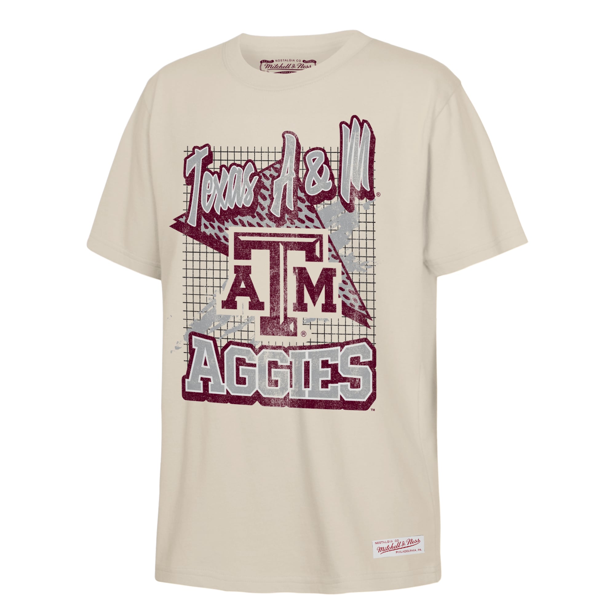 T-shirt universitaire Mitchell & Ness Natural Texas A&M Aggies pour jeunes