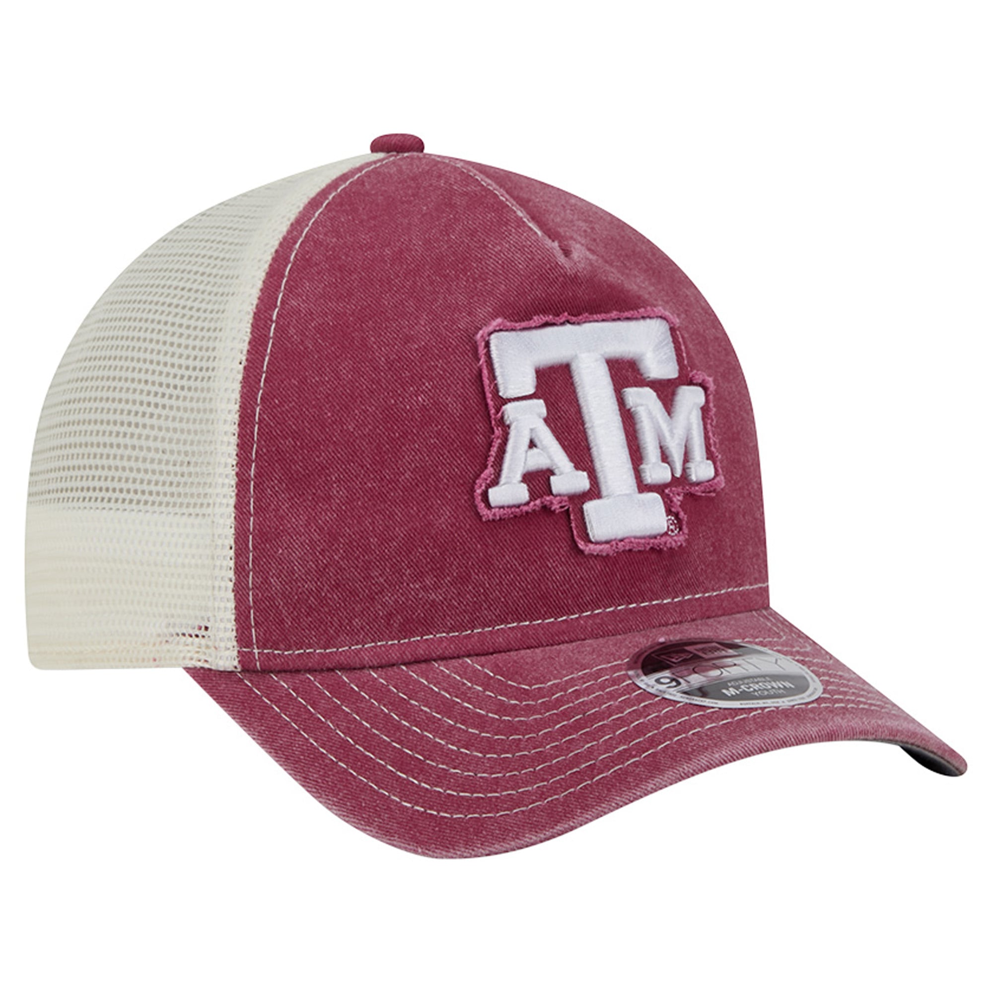 Youth New Era Maroon Texas A&M Aggies Retro A-Frame Adjustable Trucker Hat