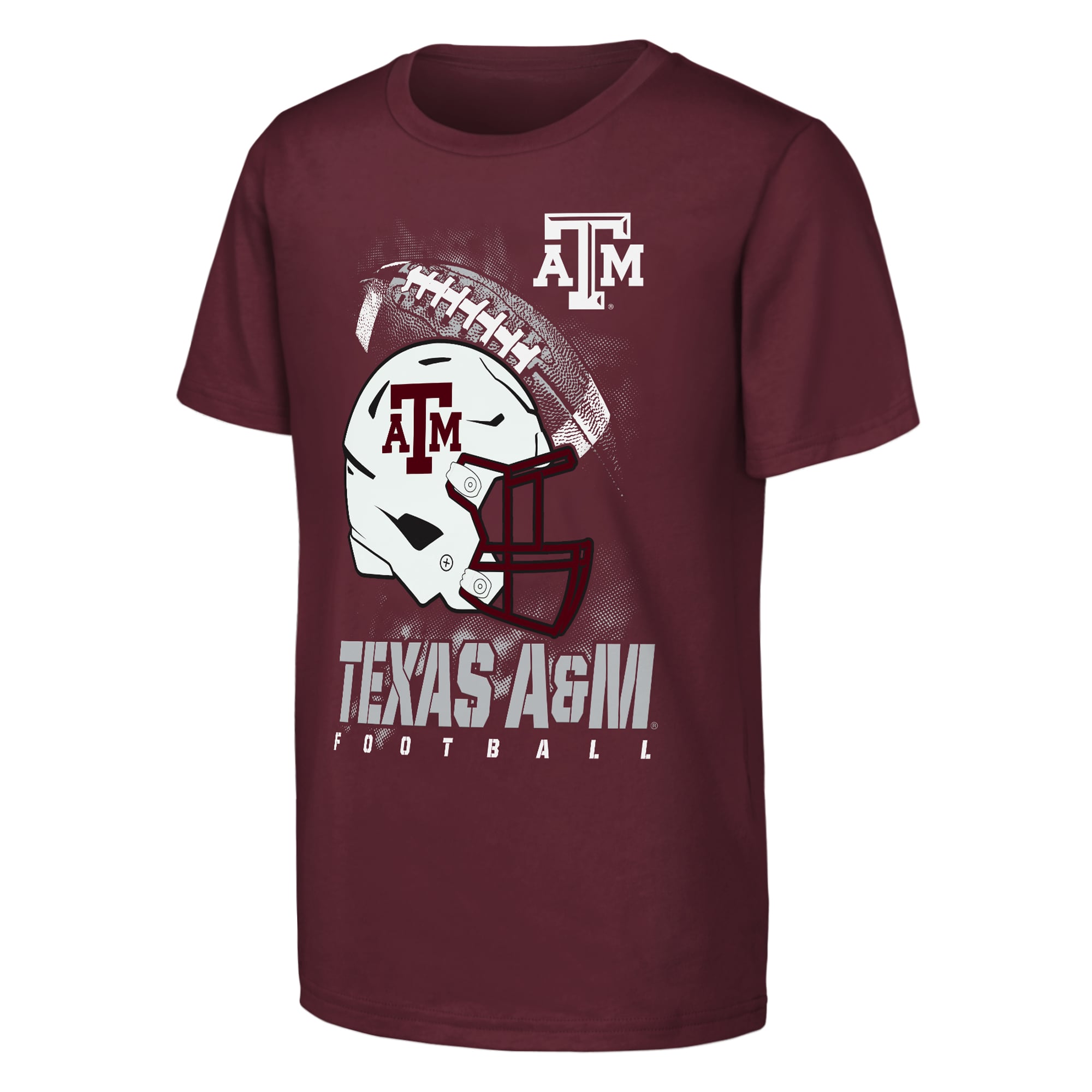 Youth Outerstuff  Maroon Texas A&M Aggies For the Glory Football Helmet T-Shirt