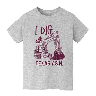 Texas A&M Aggies Vive La Fete Youth Excavator T-Shirt - Gray
