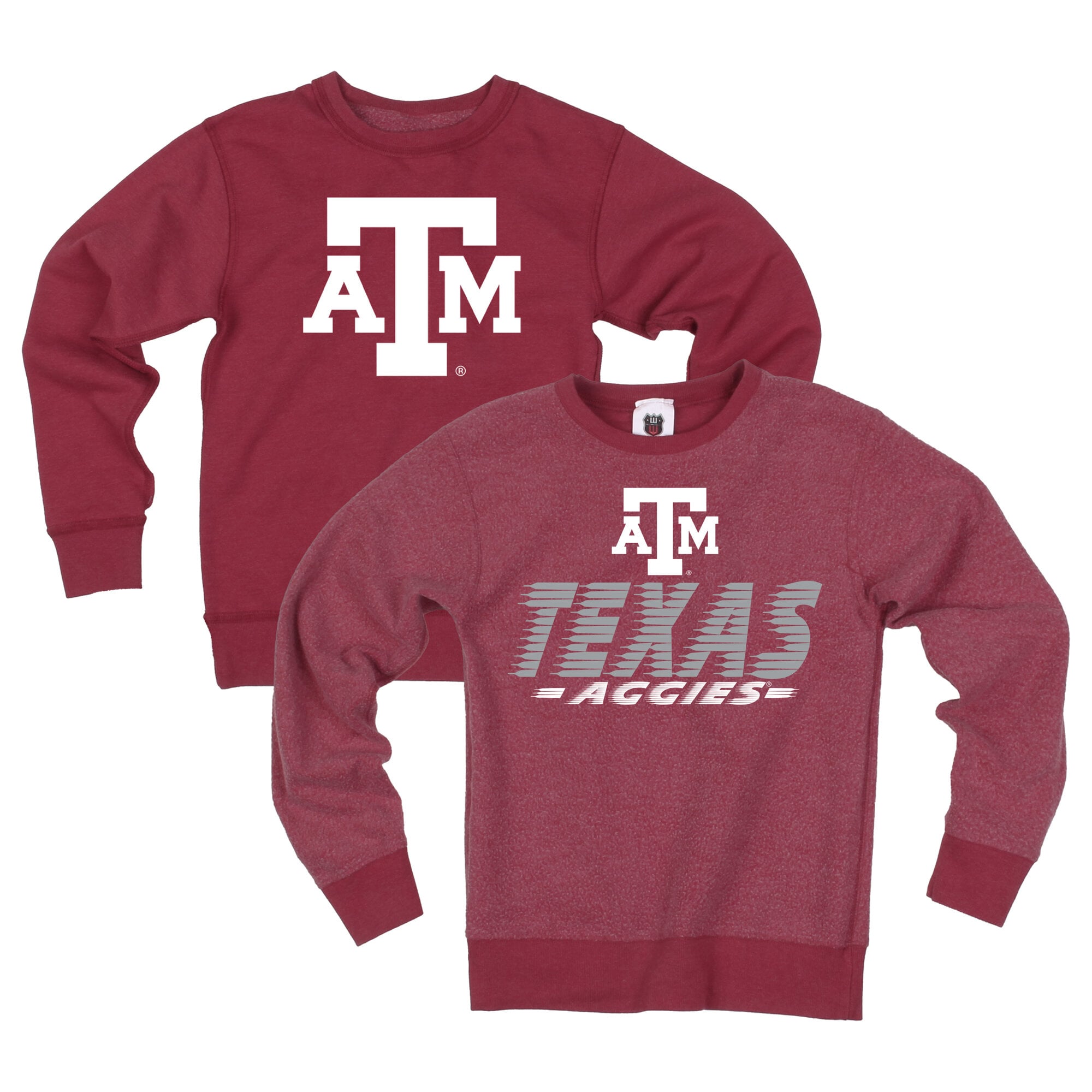 Youth Wes & Willy  Maroon Texas A&M Aggies Reversible Sweatshirt
