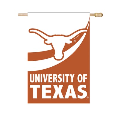  Texas Longhorns 29" x 43" Color Wave Double-Sided Burlap House Flag