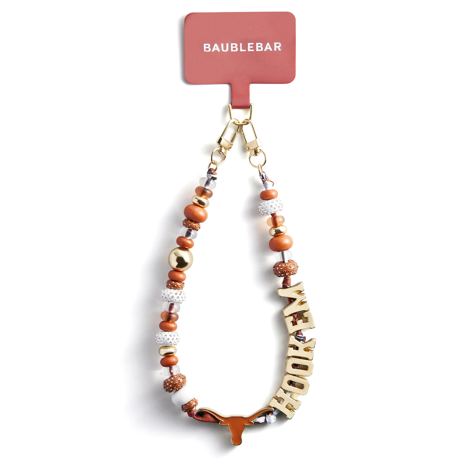 BaubleBar Texas Longhorns Beaded Phone Strap