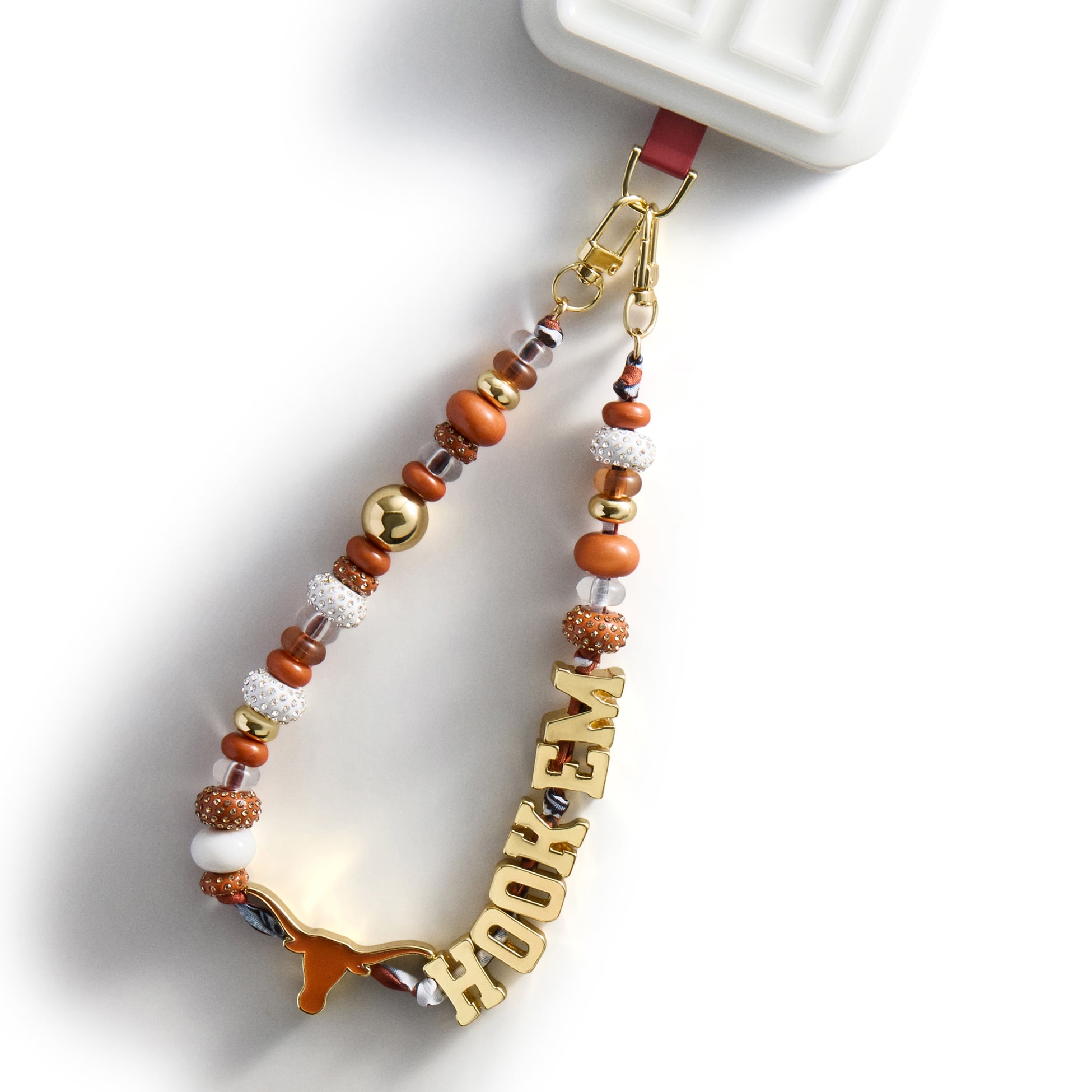 BaubleBar Texas Longhorns Beaded Phone Strap