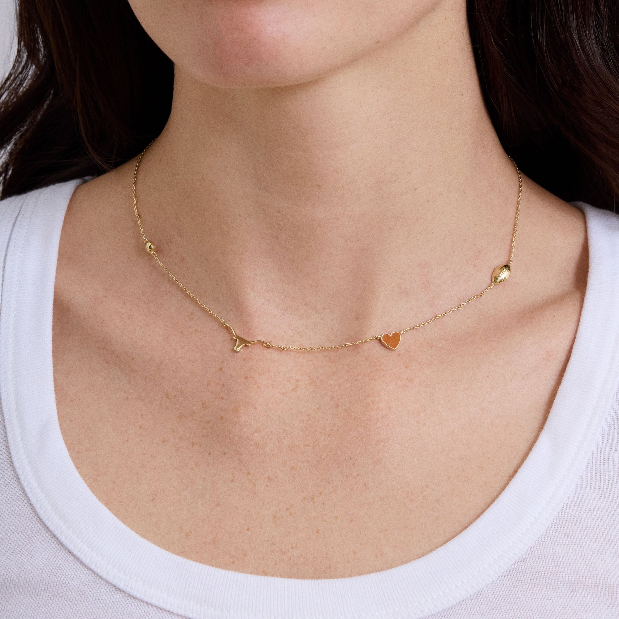 Collier BaubleBar Texas Longhorns à breloques délicates et espacées