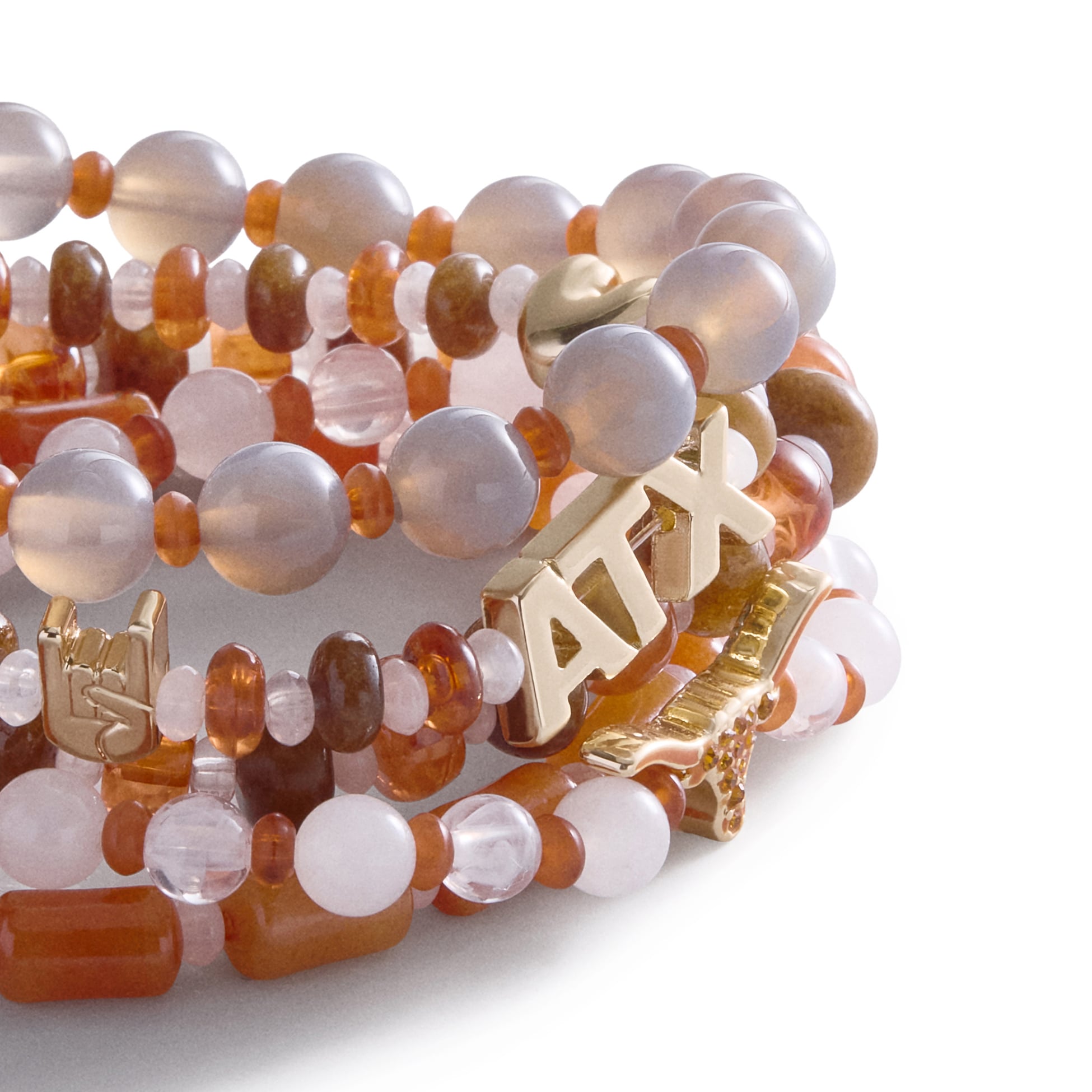 BaubleBar Texas Longhorns Five-Piece Bracelet Set