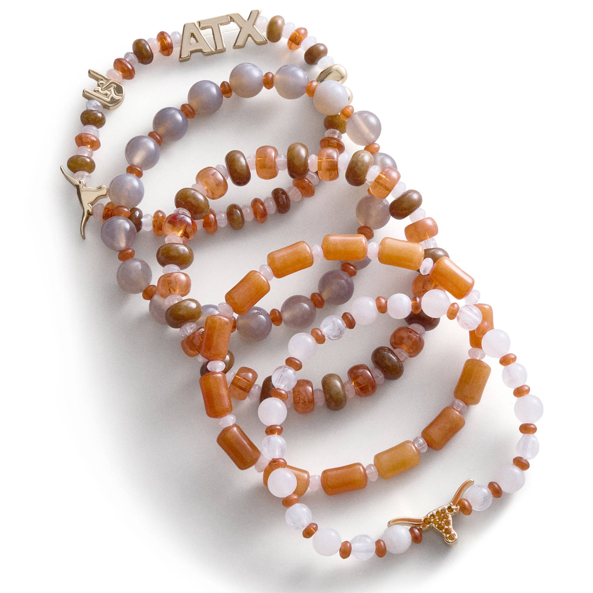 BaubleBar Texas Longhorns Five-Piece Bracelet Set