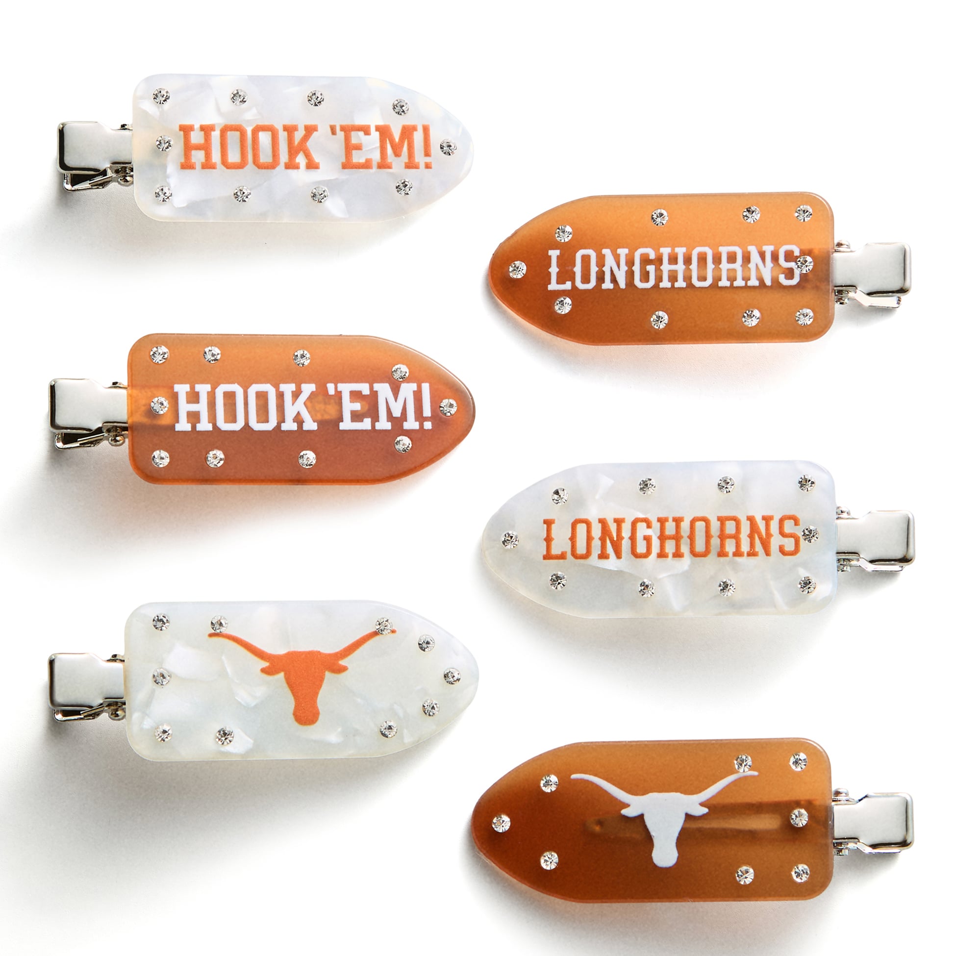 Ensemble de six pinces à cheveux BaubleBar Texas Longhorns