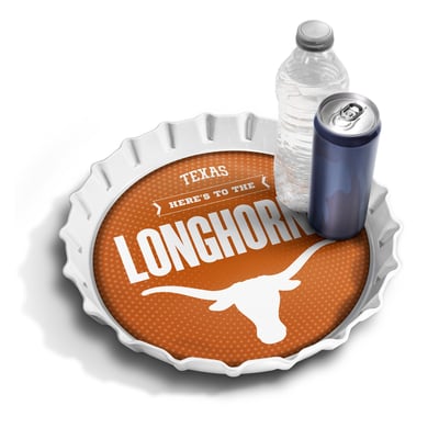 Texas Longhorns Fanpoint 13" Bottle Cap Serving Tray