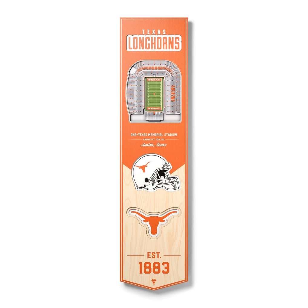 Fanpoint Texas Longhorns 8'' x 32'' 3D StadiumView Banner