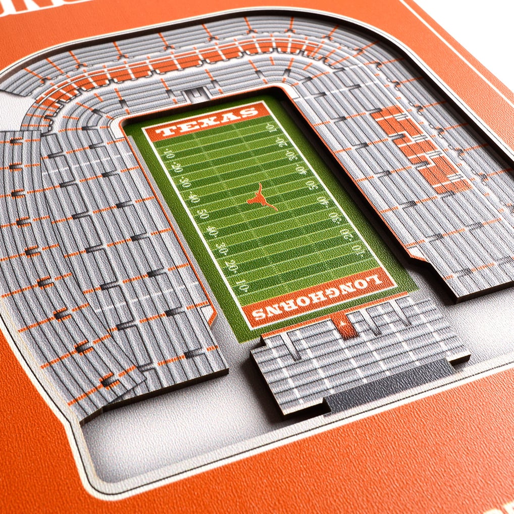 Fanpoint Texas Longhorns 8'' x 32'' 3D StadiumView Banner