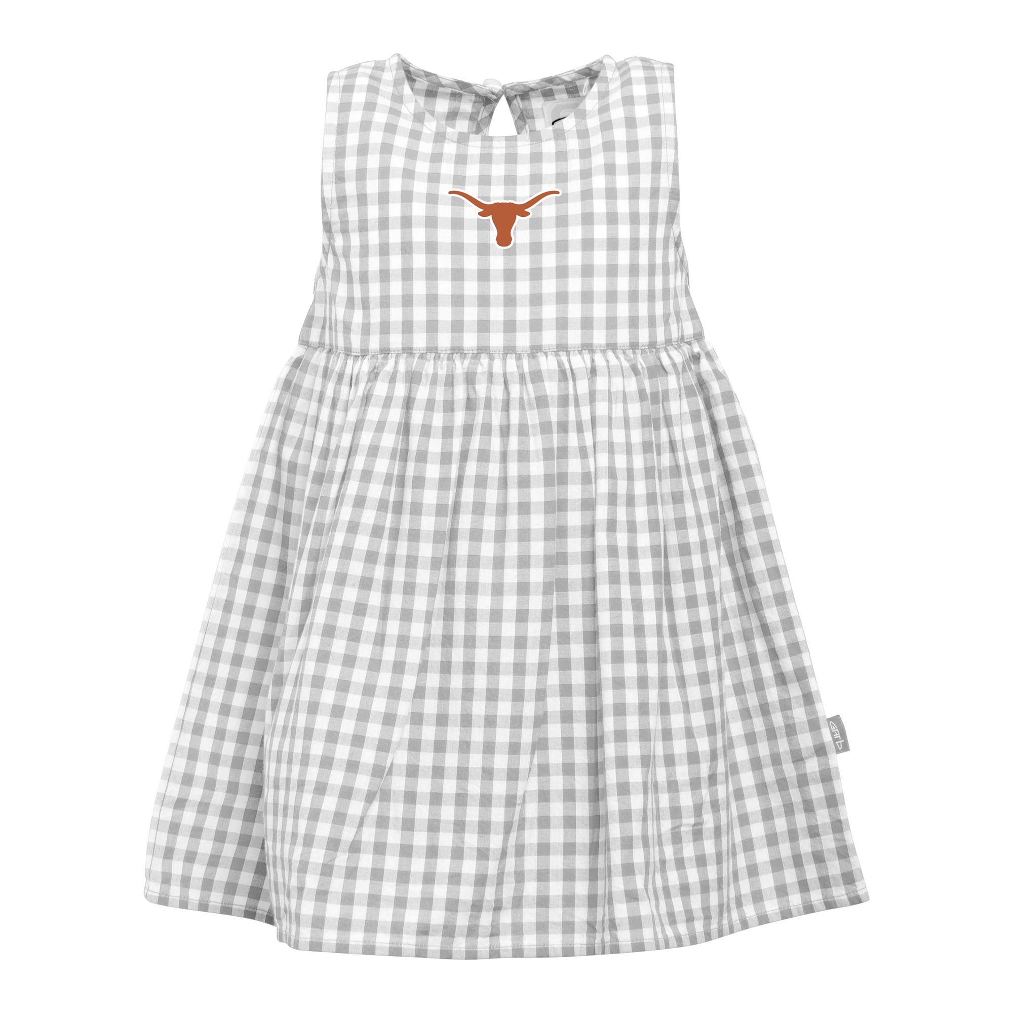 Girls Infant Garb  Gray Texas Longhorns Loren Gingham Dress