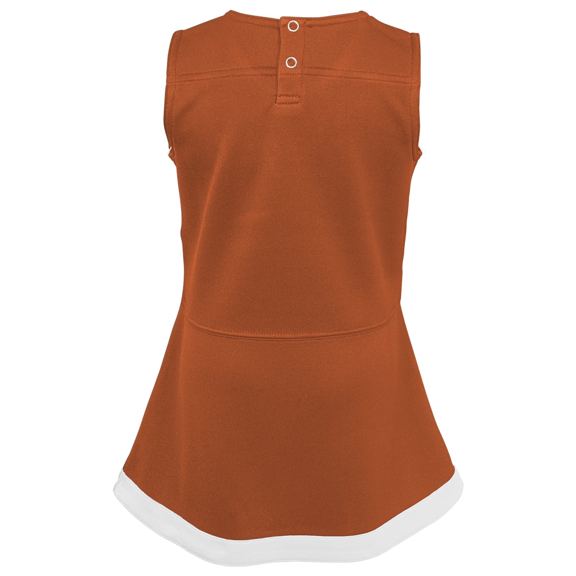 Filles Toddler Burnt Orange/Texas Longhorns Deux pièces Cheer Captain Jumper Dress & Bloomer Set