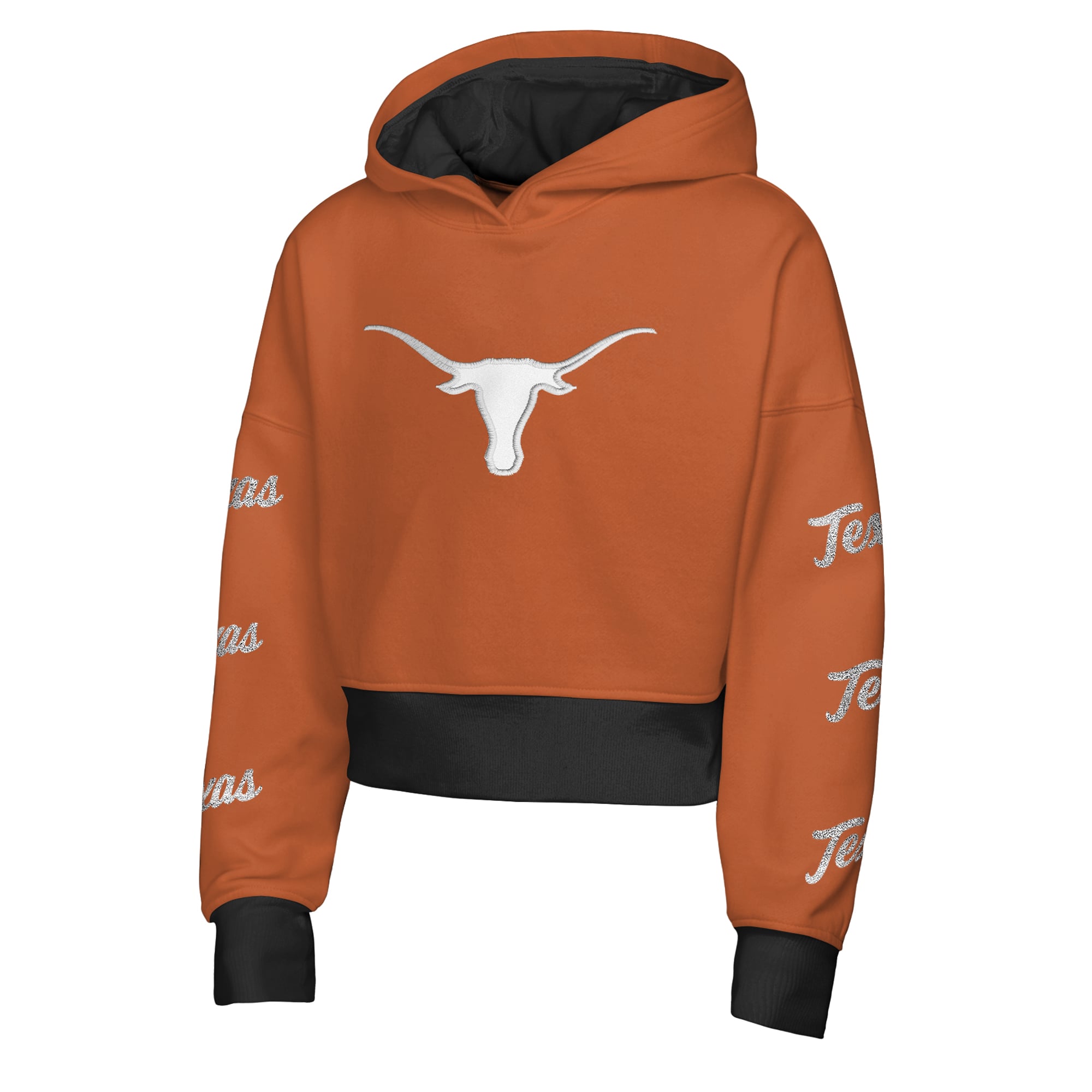 Girls Youth Outerstuff Texas Orange Longhorns Fair Catch Poly Fleece Hoodie